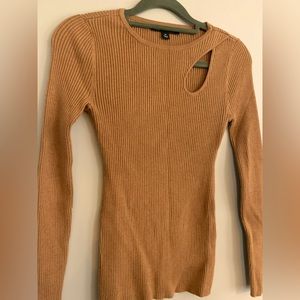 INC International Concepts Tan Sweater with Cutout SP